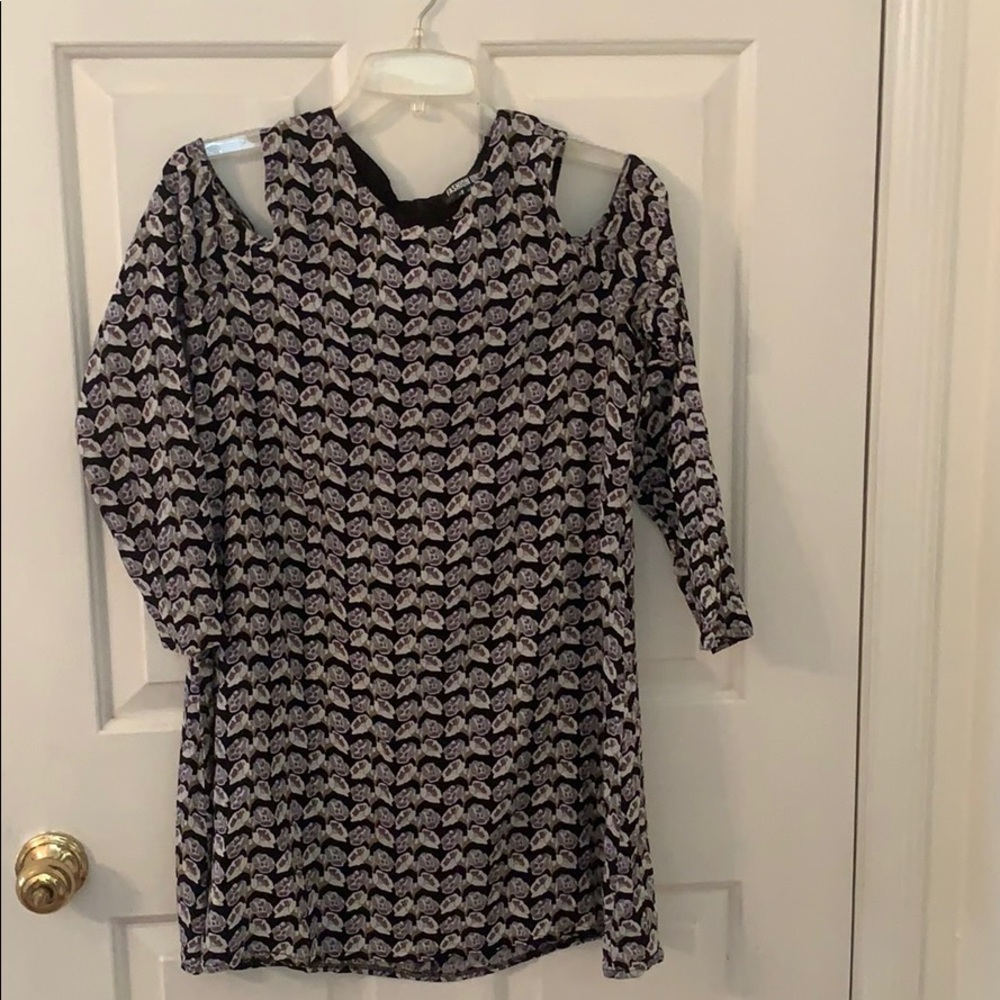Cold shoulder mini dress